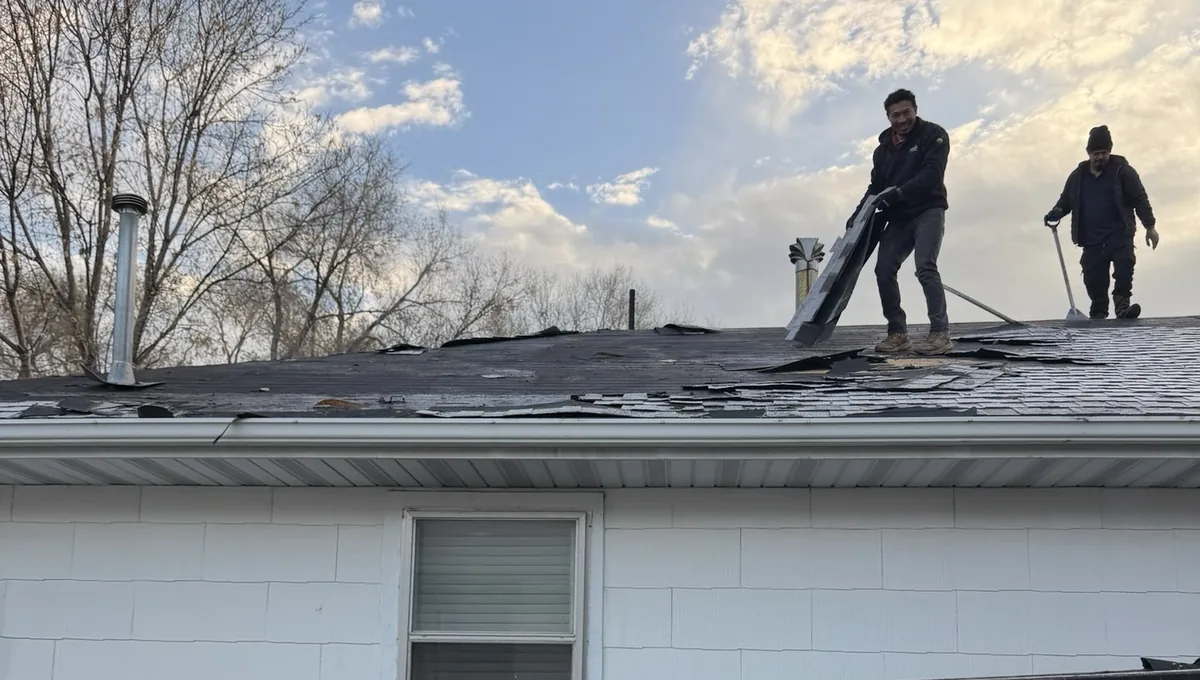 Frame Restoration crew performing active roof restoration and tear-off in Salt Lake City Utah
